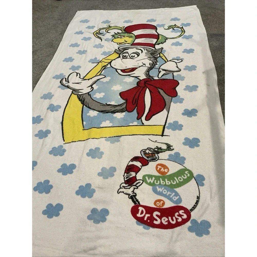 Vintage Dr Seuss Cat In The Hat Towel Made USA Jay Franco